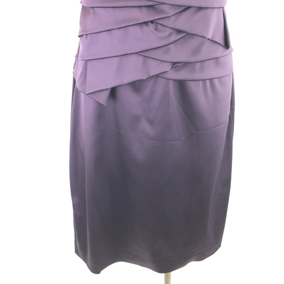RALPH LAUREN Cocktail Dress Purple Size 14 NWT Sateen - Picture 3 of 10